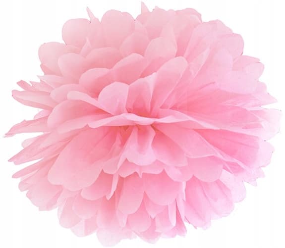Paperipompom vaaleanhintainen 35 cm 1 kpl