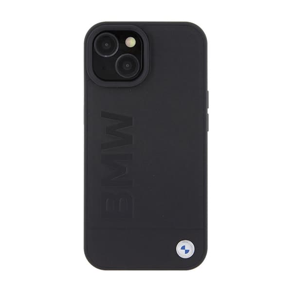 BMW Læder Hot Stamp MagSafe - iPhone 15 Plus Etui (Sort)