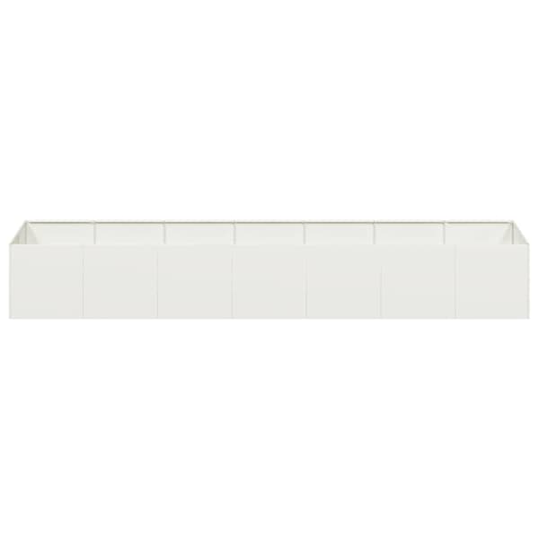 vidaXL Blomkruka vit 280x80x40 cm stål