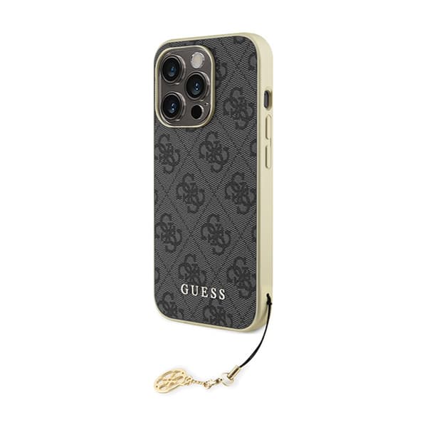 Guess 4G Charms Collection - iPhone 15 Pro -kotelo (harmaa)