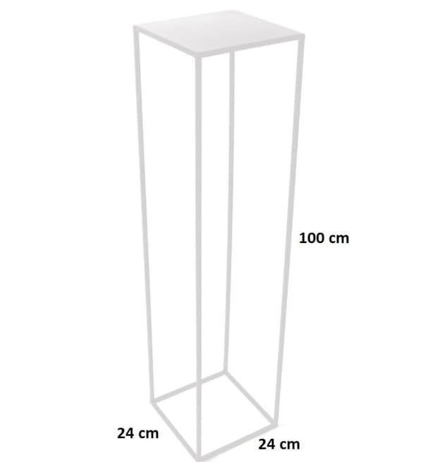 Loft blomställning 100 cm vit med 363