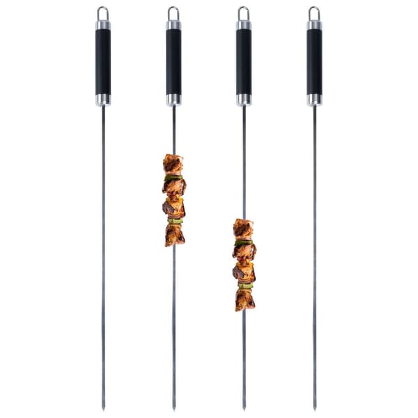 Stålspyd til shashlik 47 cm 4 stk.