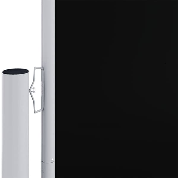 vidaXL udtrækkelig sidemarkise sort 200x1200 cm