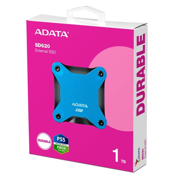 ADATA SD620 1 Tt:n ulkoinen SSD-levy, sininen, USB 3.2