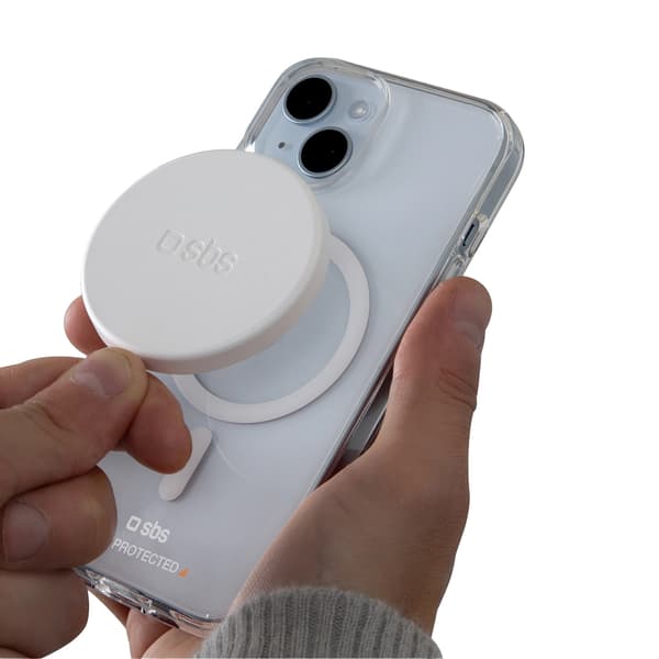 SBS D3O MagSafe -kotelo iPhone 15:lle - läpinäkyvä