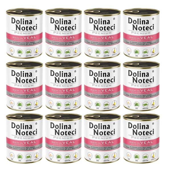 Dolina Noteci Premium våtfoder för hundar 12x800g kalvkött