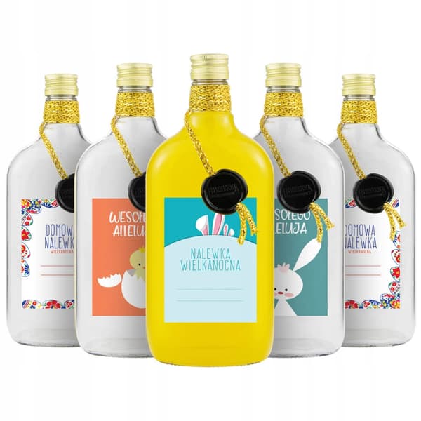 10x KLASSISKE 500ml flasker med pynt til likører
