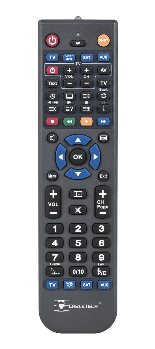 Cabletech universel programmerbar fjernstyring 4 i 1
