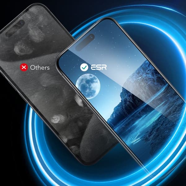 ESR Hærdet Glas 2-pakning til iPhone 16, klar