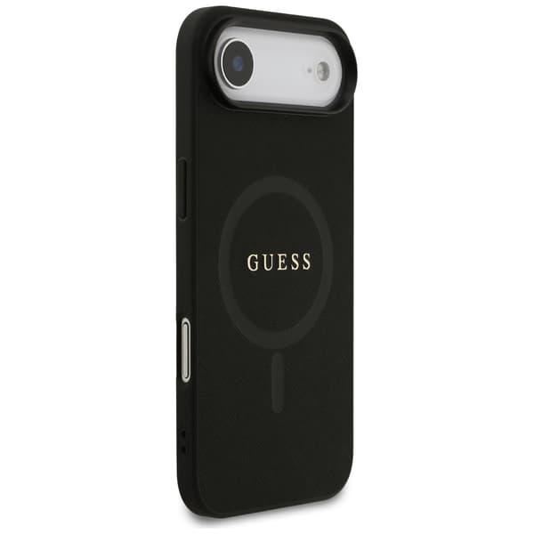 Guess Saffiano Classic Logo MagSafe-etui til iPhone Air, sort