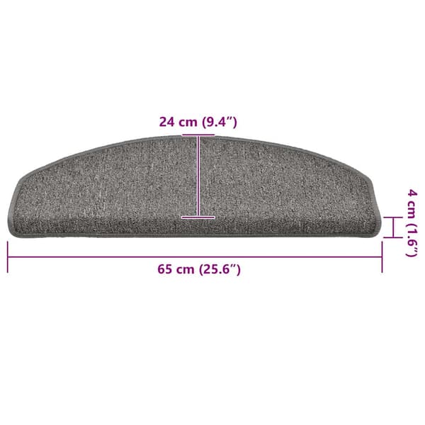 vidaXL trappemåtter 30 stk. mørkegrå 65x24x4 cm