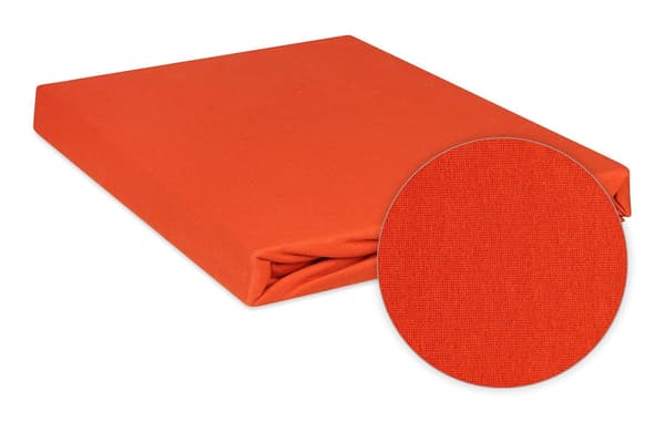 Jersey Pulla-aluslakanat 110/120x190/200 PREMIUM Tumma oranssi