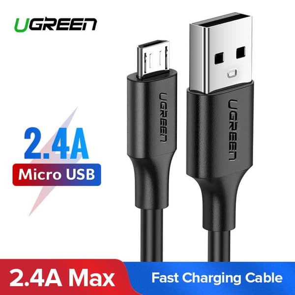 UGREEN US289 USB-Micro USB -kaapeli QC 3.0 2.4A 0.5m (Musta)