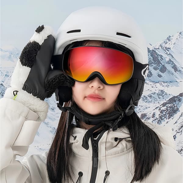 Qunature Sorte Børne Skibriller (Størrelse M/L) - Sort