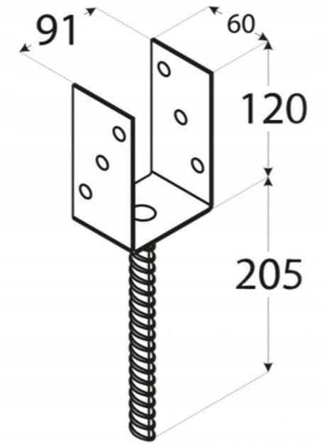 Stolpebasankare 91x120mm M18