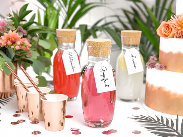 Pappmuggar, roséguld, 220ml, 6 st.