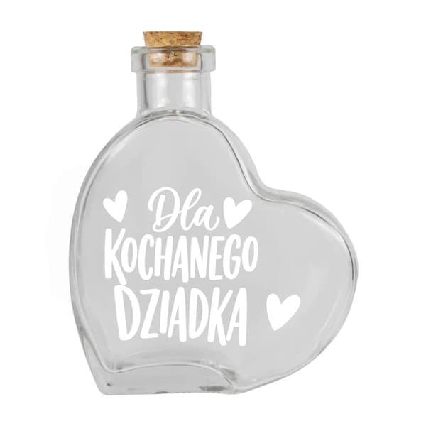 Isovanhempien päivän lahjarasia puinen + sydänpullo 250ml