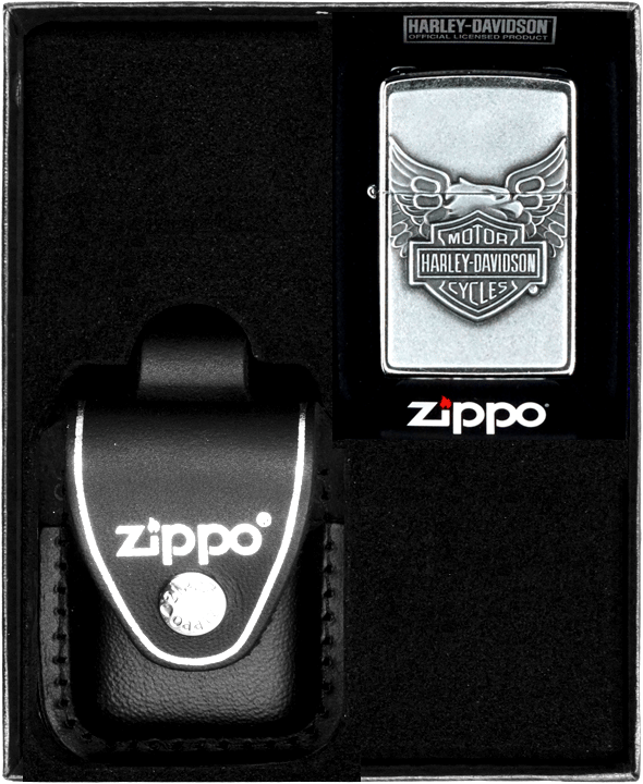 Zippo Lighter Sæt Harley Davidson Irion Eagle Gave nr. 3