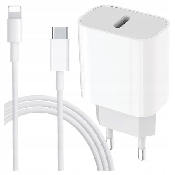 SNABBLADDARE USB-C 20W USB TYP C + LIGHTNING-KABEL FÖR IPHONE 1M