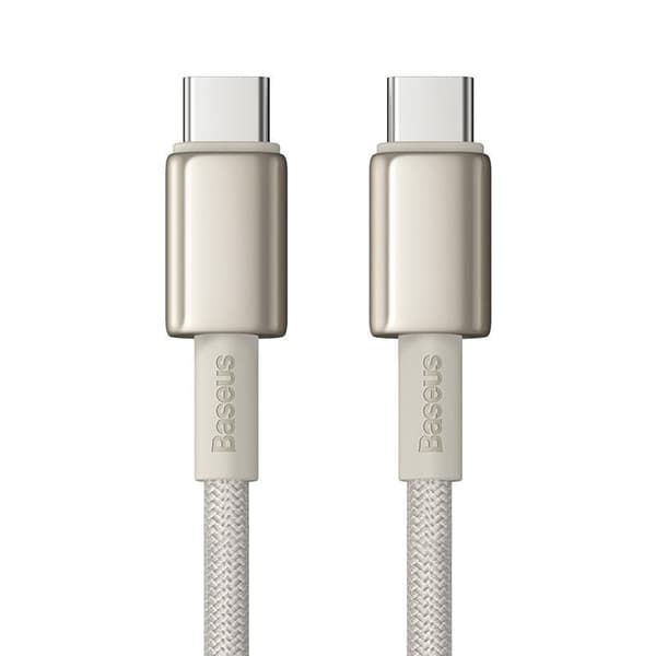 Baseus Tungsten Gold USB-C till USB-C-kabel, 100W, 2m (guld)