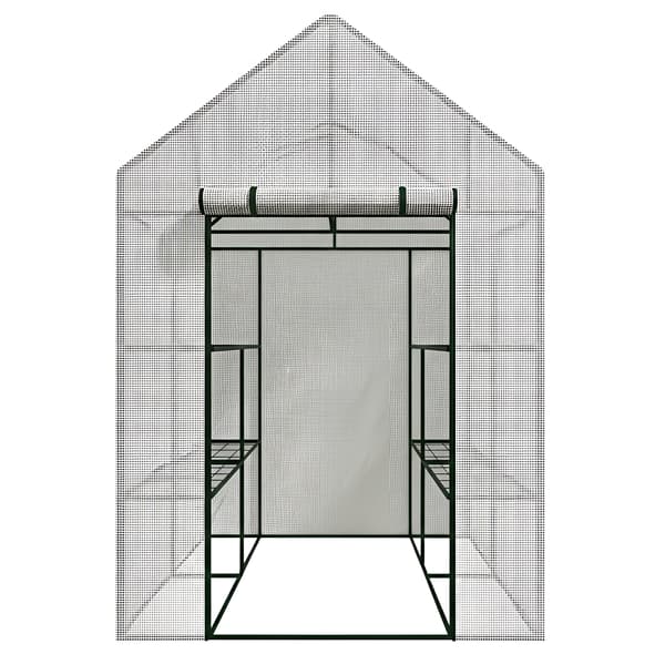 AWTOOLS TRÄDGÅRDSVÄXTHUS VIT 143x143x195cm