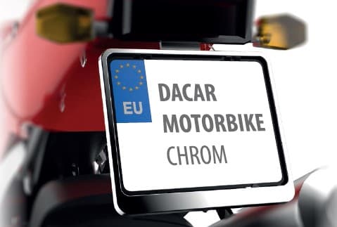 Biketec registreringsskyltram motorcykel krom 48730