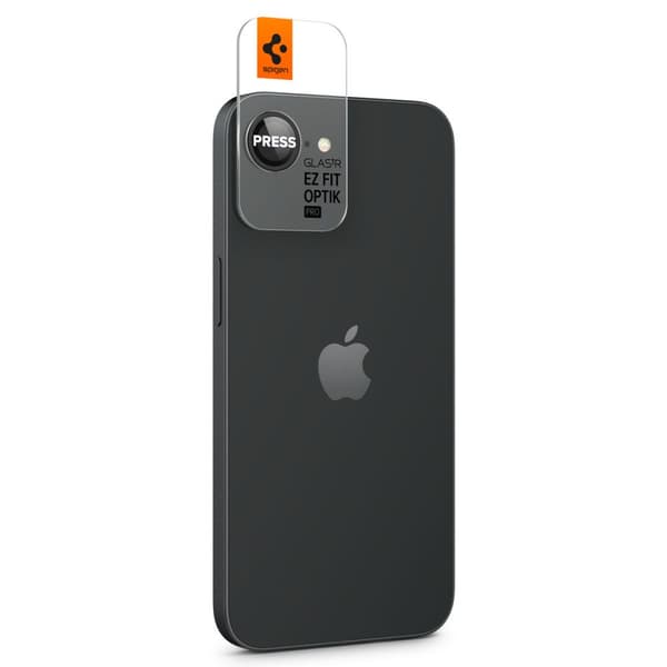 SPIGEN OPTIK PRO GLAS.TR EZ FIT KAMERASKYDD 2-PACK IPHONE 16E SVART