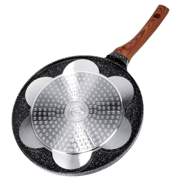 Pande til æg granit 7 huller BLACK&WOOD 26 cm