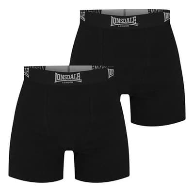 2x Lonsdale TRUNKS -bokserit mustat laatikossa, koko L