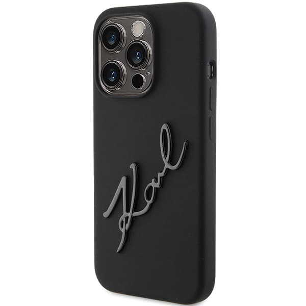 Karl Lagerfeld KLHCP15LSKSBMCK iPhone 15 Pro 6.1 sort/sort hårdt cover silikone Karl Script