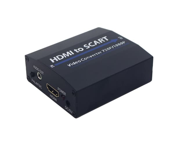 Konverter for billede og lyd HDMI til SCART + 3,5 mm jack adapter