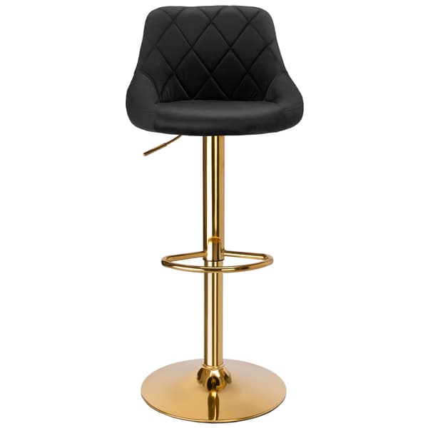 Cydro Gold barstol, sort fløjl