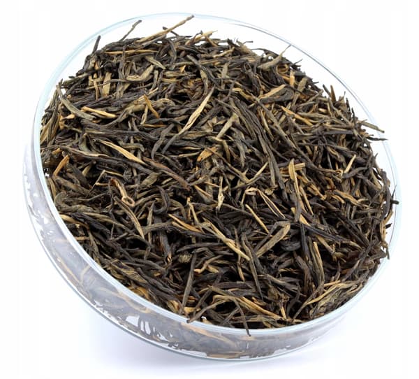 Sort løs te Black Needle lige sorte gyldne blade 50 g
