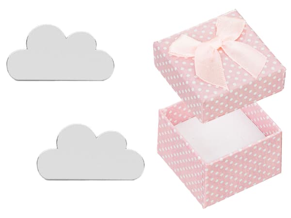 Sølv Cloud Øreringe Små Dame Cloud Øreringe Sølv