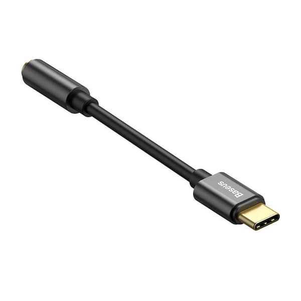Baseus L54 USB-C lydadapter + 3,5 mm mini-jack (sort)