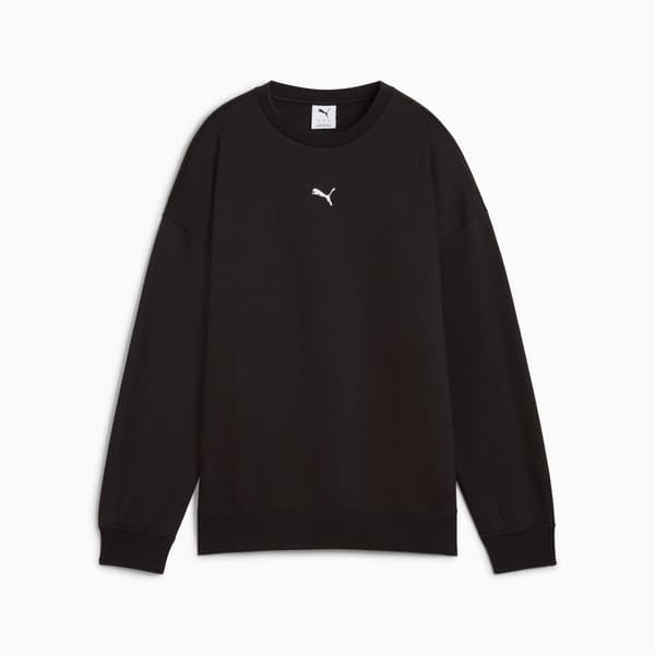 Puma ESS OVERSIZED CREW FL dame sweatshirt sort 68540001 r M