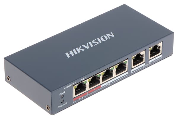 POE-SWITCH DS-3E0106HP-E 4-PORTS Hikvision