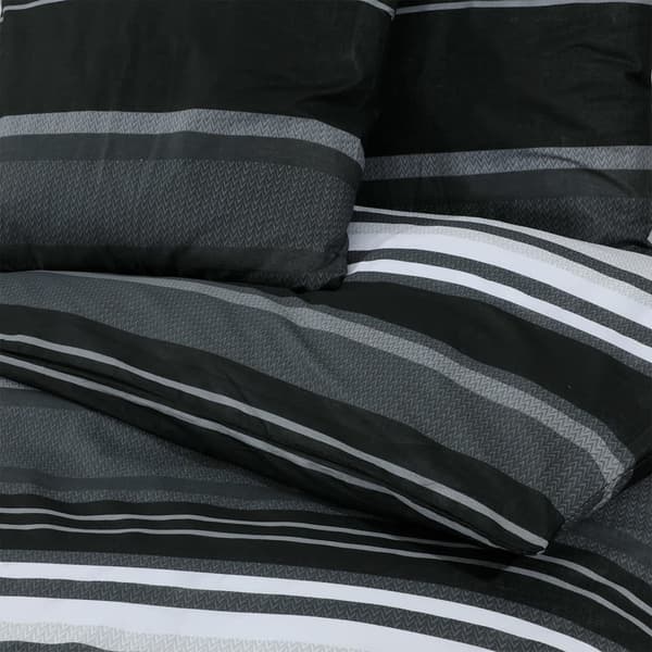 vidaXL sengetøjssæt, sort, 200x200 cm, bomuld