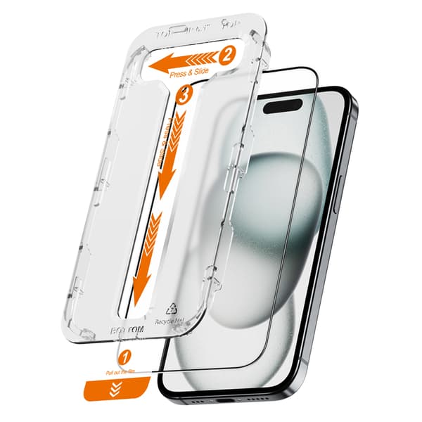 Crong EasyShield 2-pack - Härdat glas iPhone 16 / iPhone 15 (2 stycken)