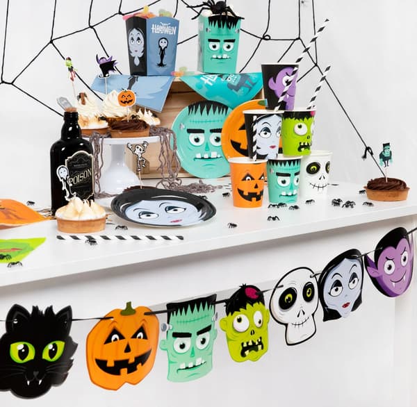 Halloweenmonsterservetter 33x33cm 12 st.