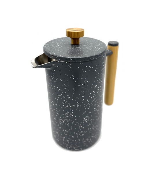 French Press 1000 ml grå med trähandtag