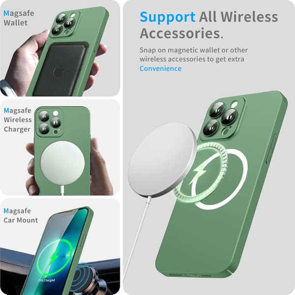 ETUI TIL APPLE IPHONE 13 PRO MAX PLASTIK GRØN MAGSAFE