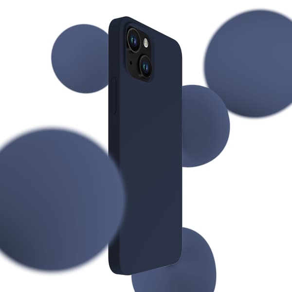 Apple iPhone 15 Plus - 3mk Silikonskal Mörkblått