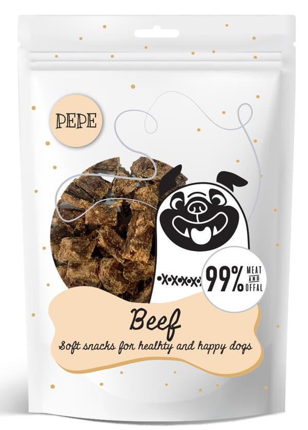 Husdjurslåda | PEPE mini chunkies | Hundgodis - Nötkött | Nötkött 70g