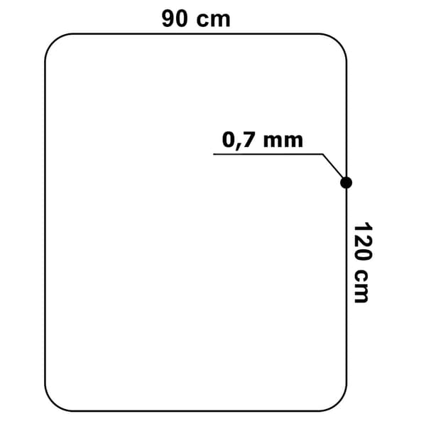 Skyddsmatta för PC-stol 120x90 cm 0,7 mm