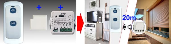 1-kanals RF 2,4 GHz radiofjärrkontroll för RTX-moduler