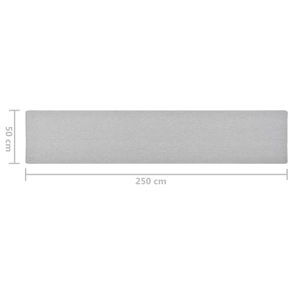 vidaXL Matto, vaaleanharmaa, 50 x 250 cm