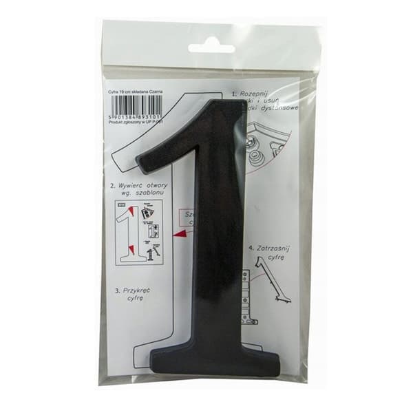 Talo numero 1 musta 19 cm