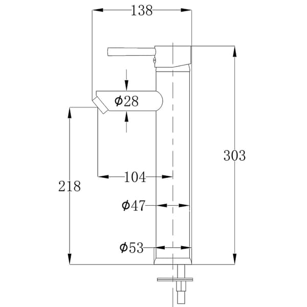 vidaXL messing blandingsbatteri