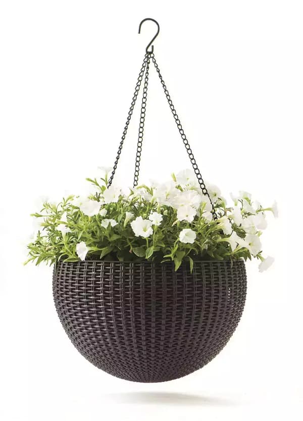 KETER RUND HÄNGANDE BLOMKRUKA ANTRACIT
